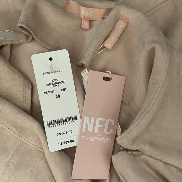 Bebe New Friends Colony Suede Set Skirt & Crop Top - Picture 15 of 15